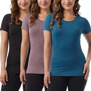 32 Degrees Cool Women's 3-Pack Anti-Odor Stretch Scoop Neck Short Sleeve T-Shirt